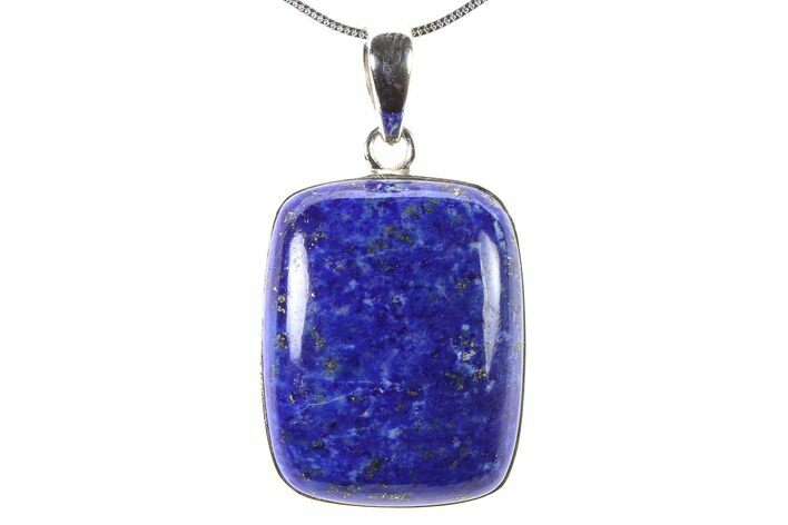Polished Lapis Lazuli Pendant (Necklace) - Sterling Silver #321482
